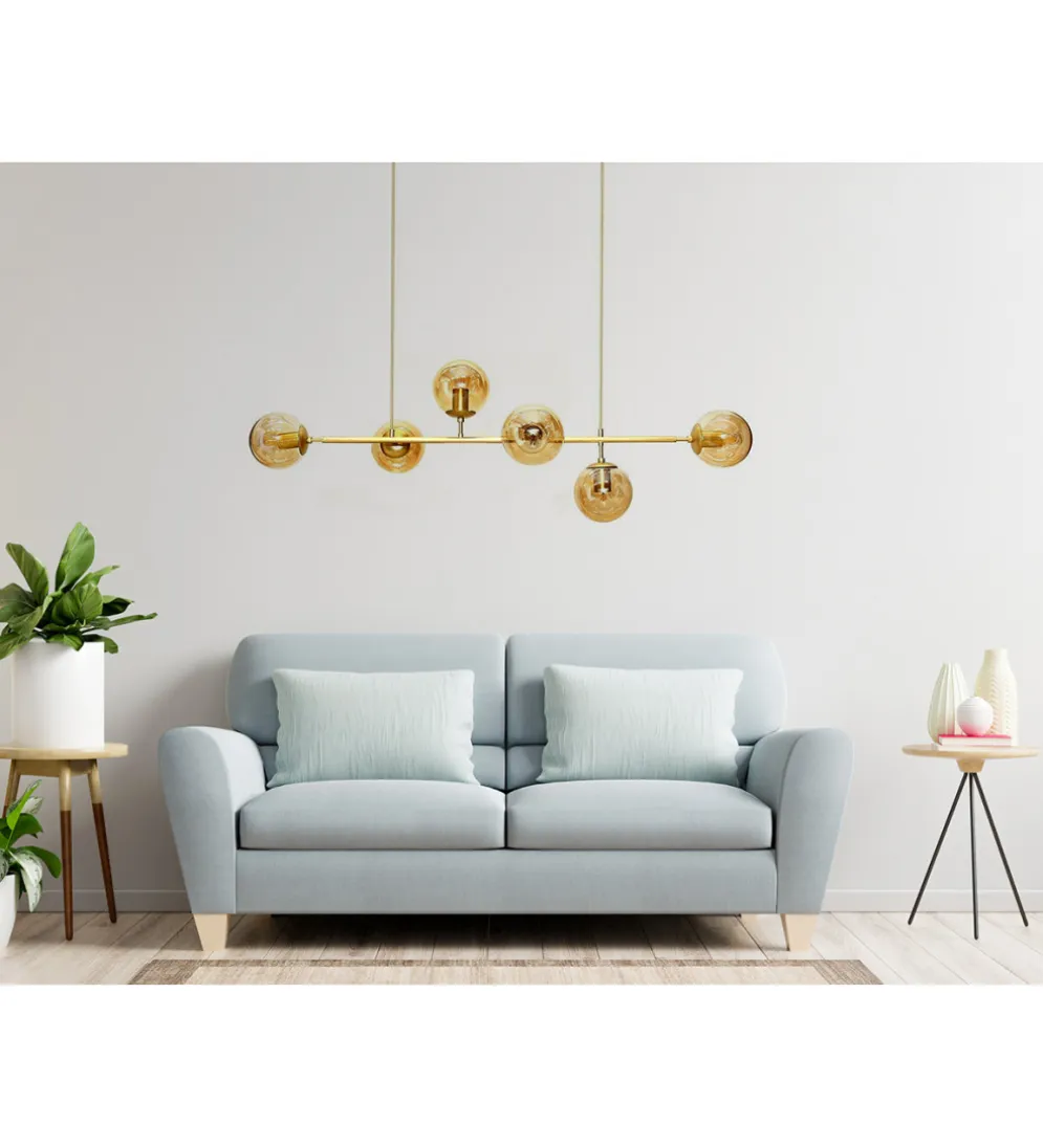 Lampa wisząca MORIS 113 cm złota
