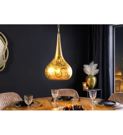 Lampa wisząca ORIENT LIVING 50 cm ze złotym dekorem