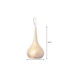 Lampa wisząca ORIENT LIVING 50 cm ze złotym dekorem