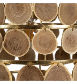 Lampa wisząca PORBELMA 58 cm złota naturalna