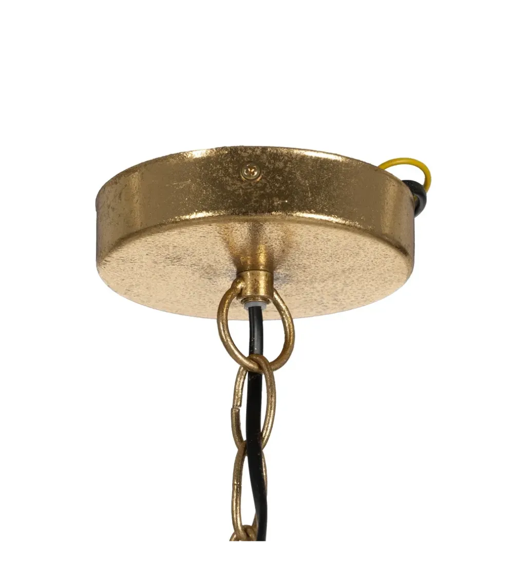 Lampa wisząca PORBELMA 58 cm złota naturalna