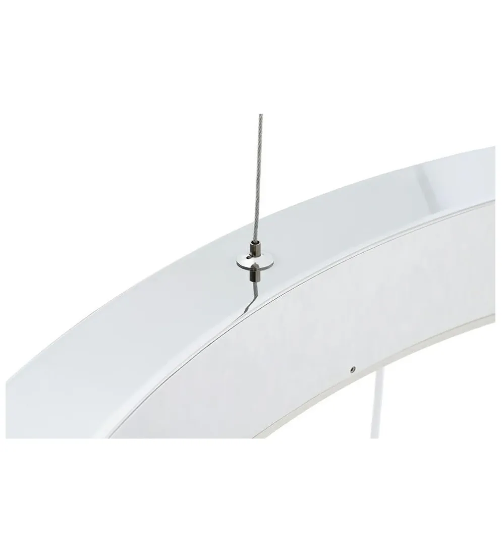 Lampa wisząca RING 100 cm srebrna