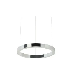 Lampa Wisząca RING 40 Cm Srebrna