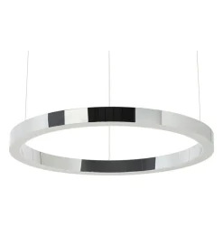 Lampa wisząca RING 80 cm srebrna