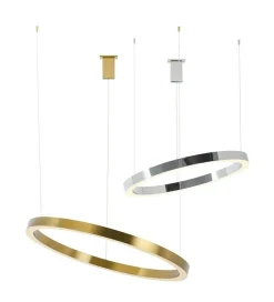 Lampa wisząca RING 80 cm srebrna