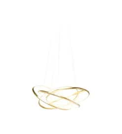 Lampa wisząca SATURN LED 75 cm złota