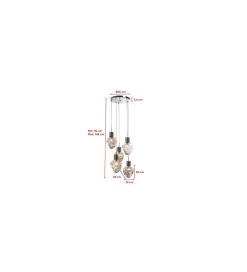 Lampa wisząca SUPERNOVA 50 cm smoky
