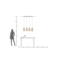 Lampa wisząca SUPERNOVA 120 cm smoky