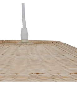Lampa wisząca TECHO 52 cm ratan kremowa