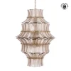 Lampa wisząca TEGOR 53 cm szare szkło