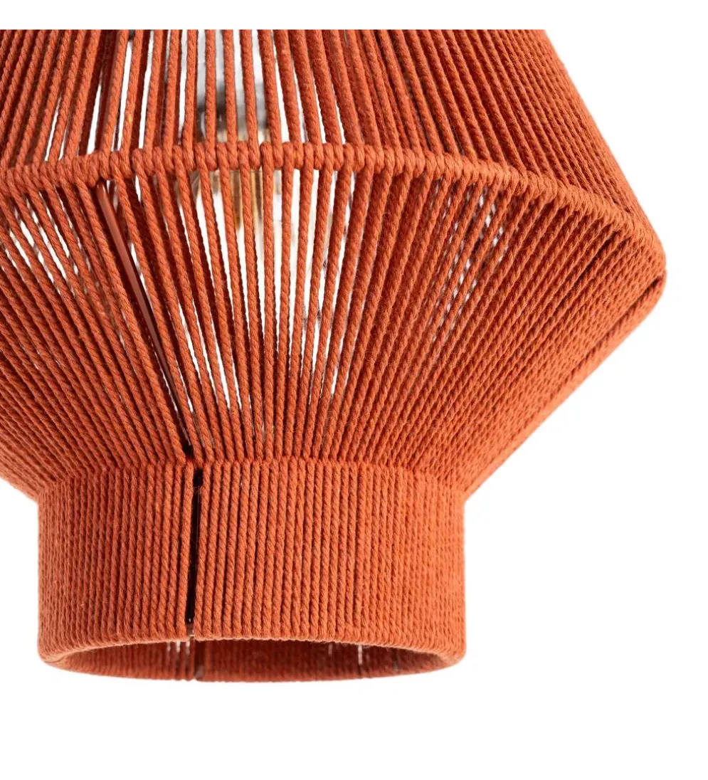 Lampa wisząca TEJA 25 cm lina papierowa ceglasty