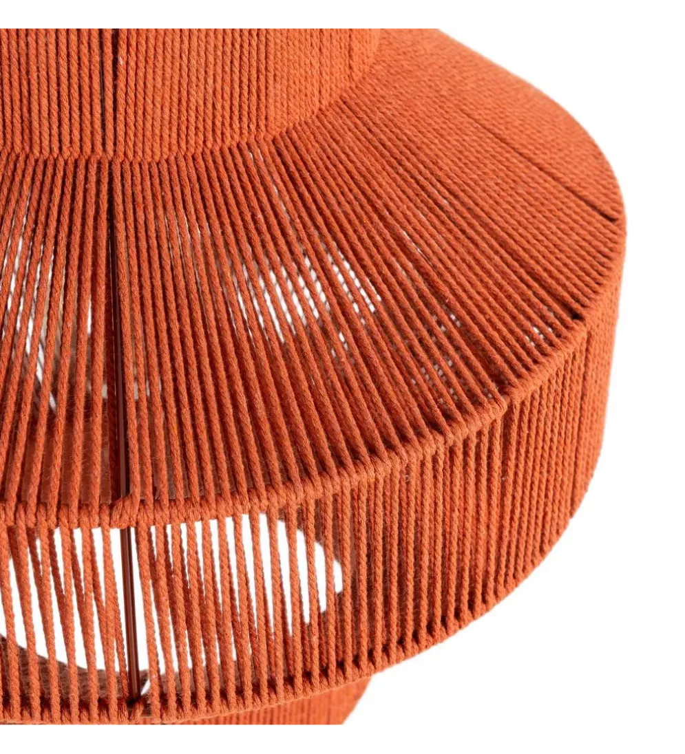 Lampa wisząca TEJA 30 cm lina papierowa ceglasty
