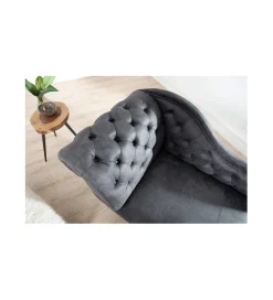 Leżanka Chesterfield BRIGIDA 170 cm Szary antyczny
