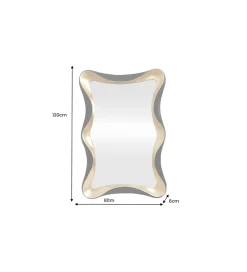 Lustro ALICE 120 cm czarne złote