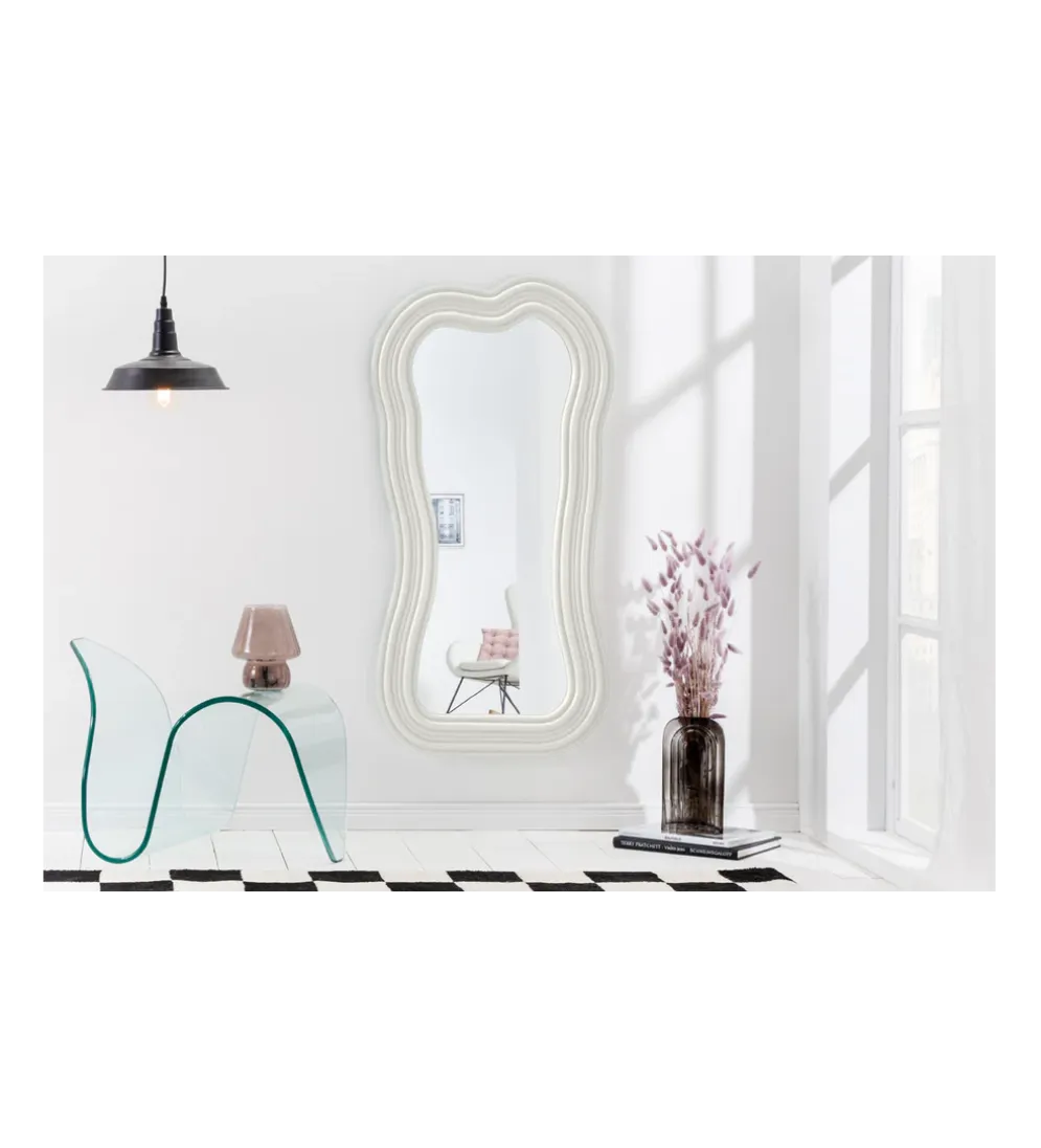 Lustro ścienne FUENTE II RUBIO 100 cm białe
