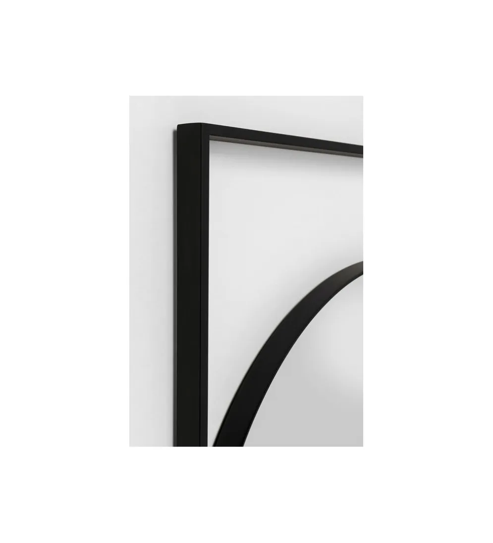 Lustro ścienne MIRO 88 cm czarne