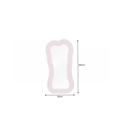Lustro ścienne RUBIO 100 cm różowe