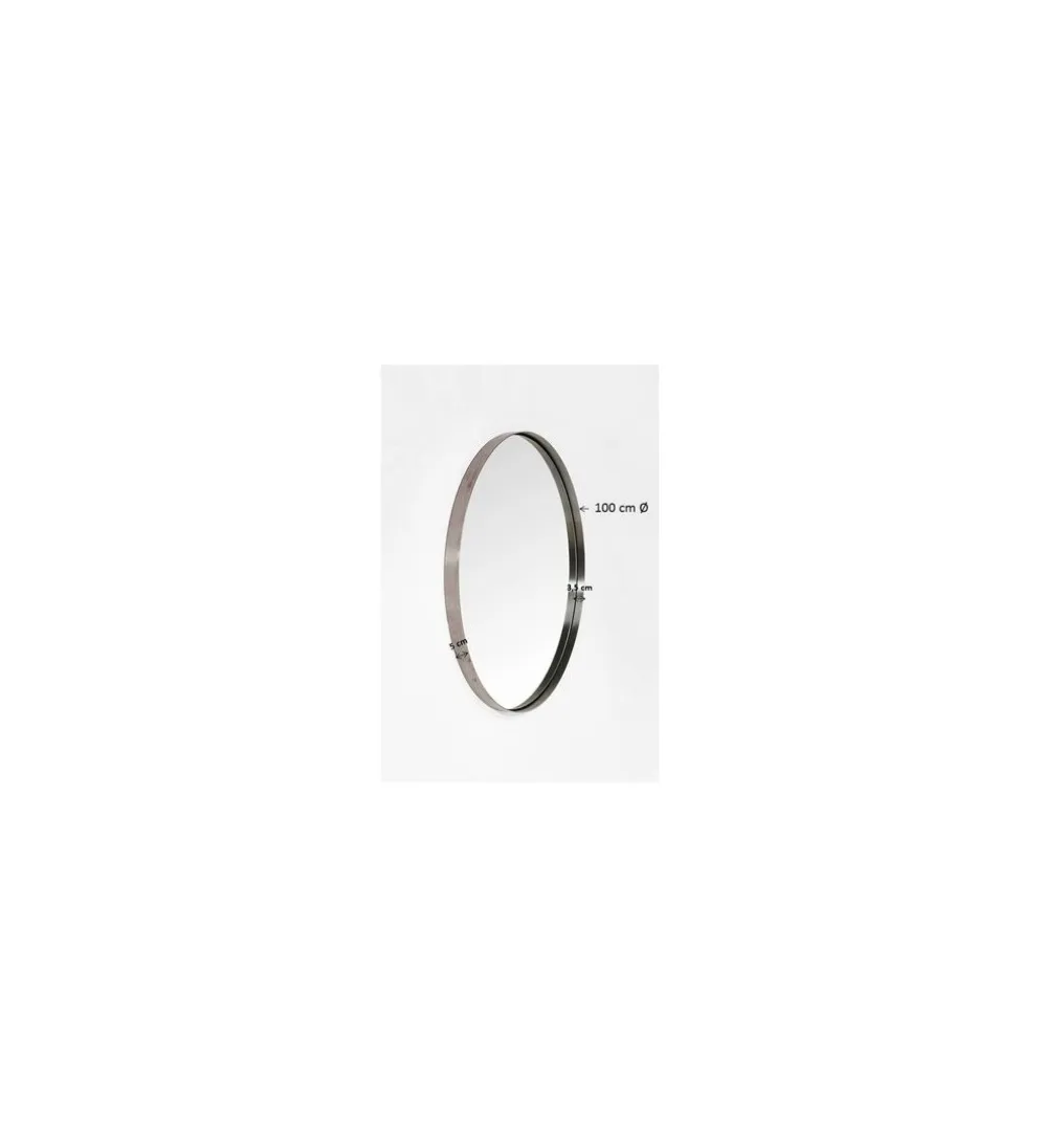 Lustro CURVE 100 cm mosiądź