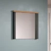 Lustro do przedpokoju ENNA 73 cm w optyce drewna mango
