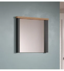 Lustro do przedpokoju ENNA 73 cm w optyce drewna mango