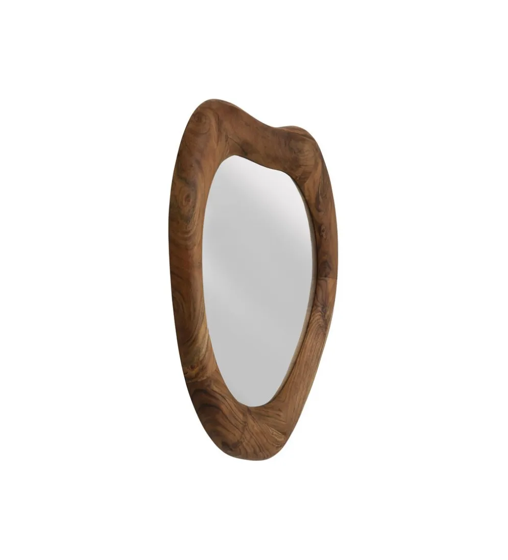 Lustro JORGE 80 x 78 cm drewno akacja naturalne