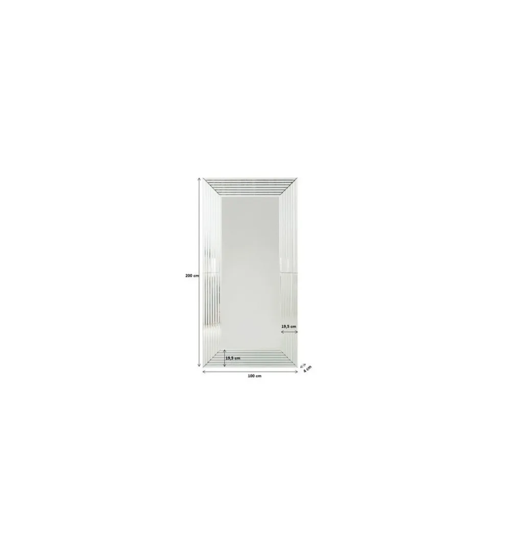 Lustro Linea 200 cm srebrne
