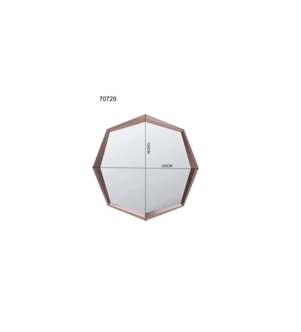 Lustro OCTAGON 120 x 120 cm kawowe
