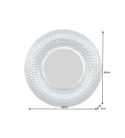 Lustro Orriental 60 Cm srebrne