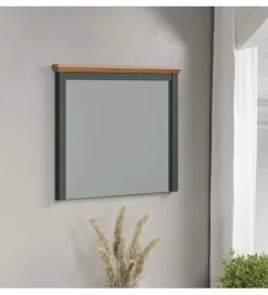 Lustro STANTON 68 cm  w optyce dębu Evoke Ciemnozielony