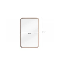 Lustro wiszące CORSE 50 cm drewno dąb