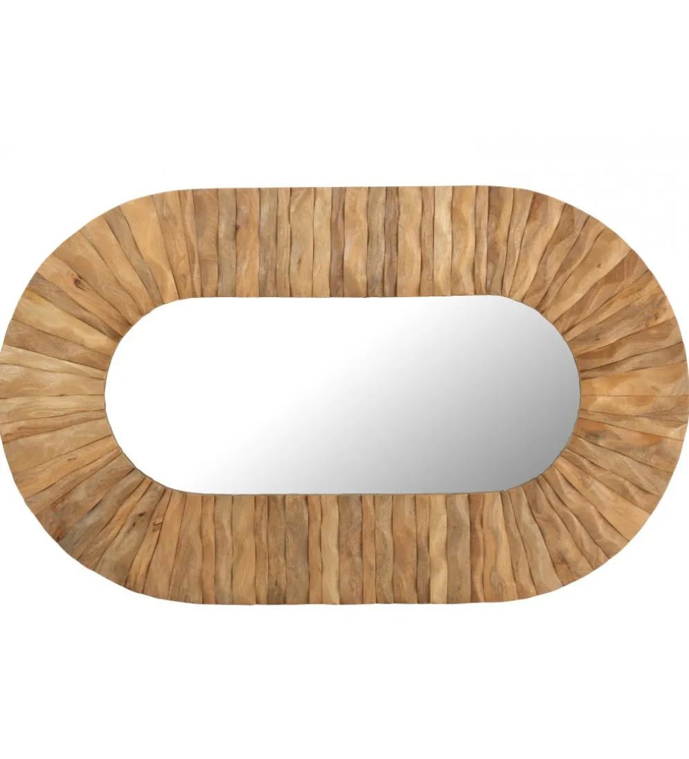 Lustro wiszące CURVE 152 cm naturalny