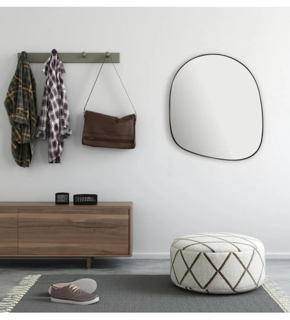 Lustro wiszące DEFORME 53 cm czarne