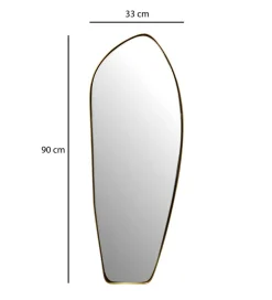 Lustro wiszące DEFORME 90 cm złote