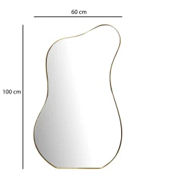 Lustro wiszące DEFORME 100 cm złote