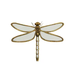 Lustro wiszące DRAGONFLY 46 x 36 cm stare złoto