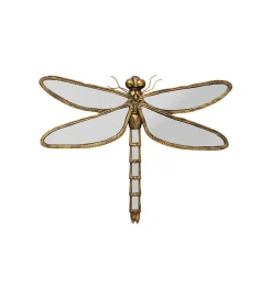 Lustro wiszące DRAGONFLY 70 x 54 cm stare złoto