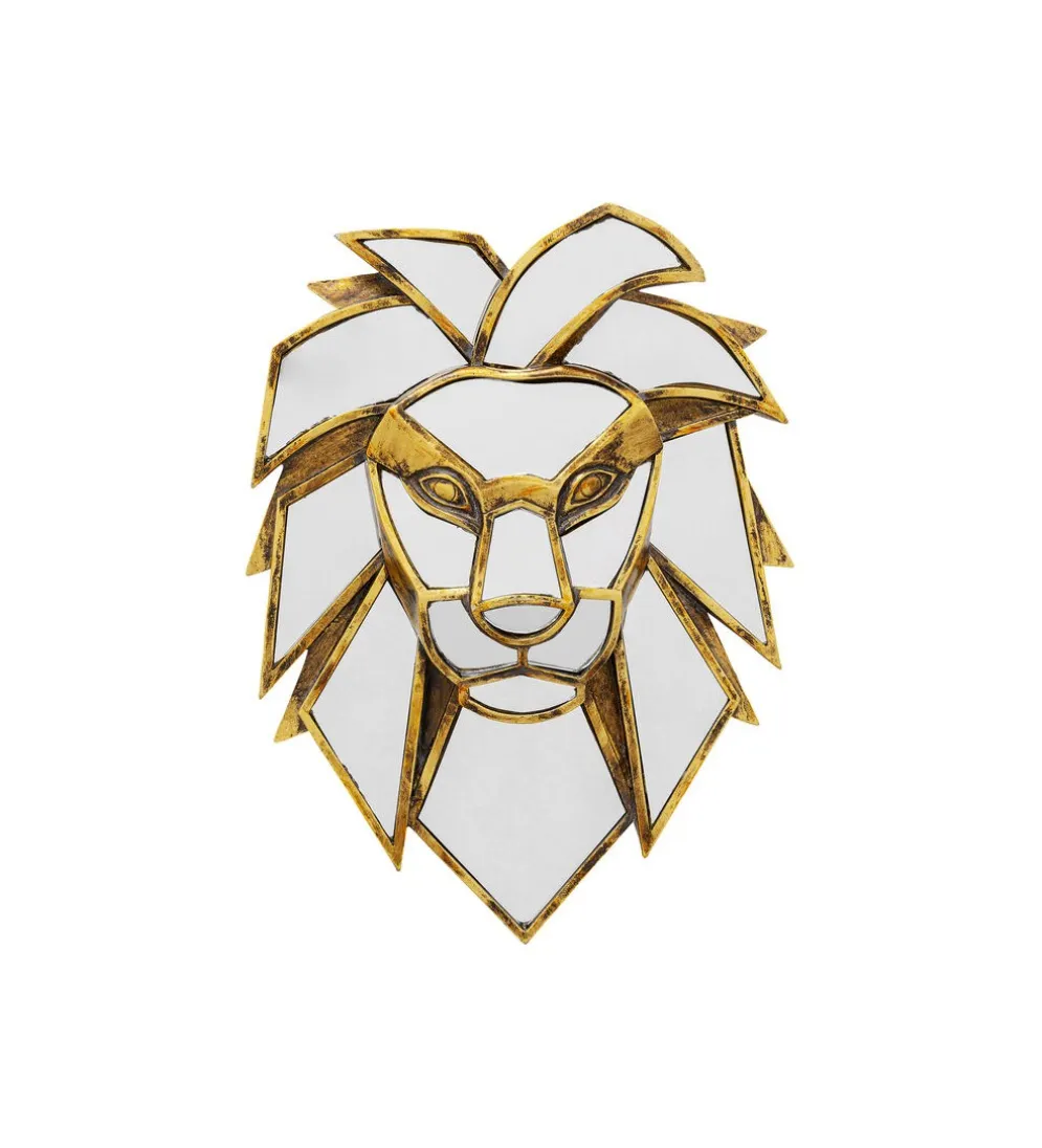 Lustro wiszące LION 35 cm złote