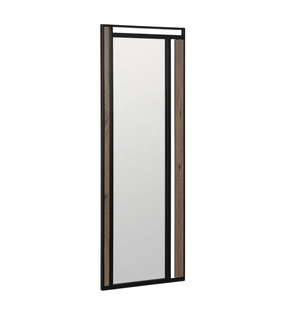 Lustro wiszące NAGATARO 45 x 100 cm czarne naturalne
