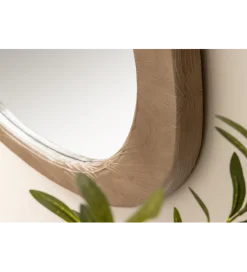 Lustro wiszące ORGANIC 105 cm drewno sosnowe