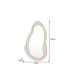 Lustro wiszące ORGANIC 130 cm drewno mango