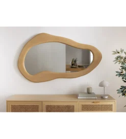 Lustro wiszące ORGANIC 130 cm drewno mango