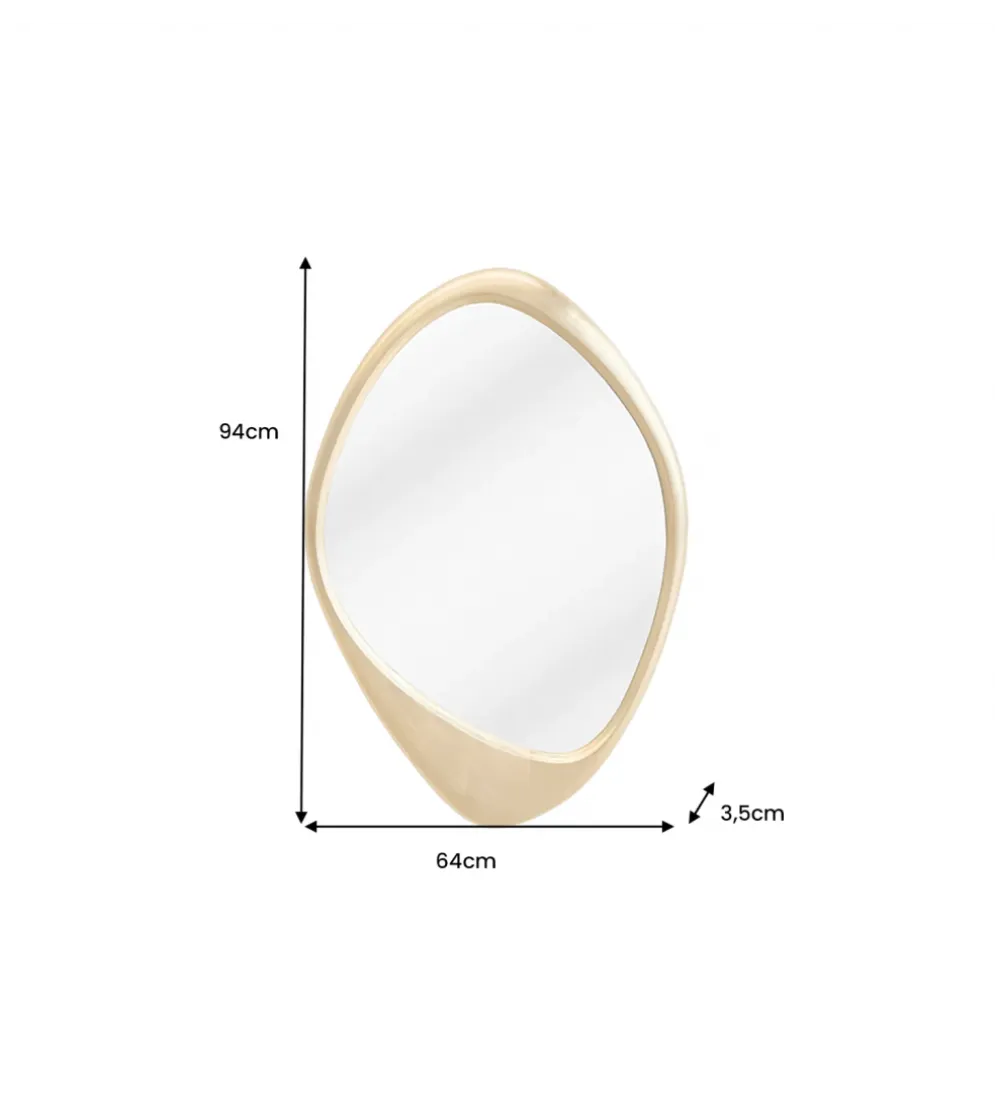 Lustro wiszące ORGANIC 90 cm złote