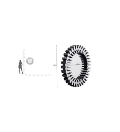 Lustro wiszące SPROCKET 92 cm srebrne