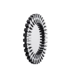 Lustro wiszące SPROCKET 92 cm srebrne
