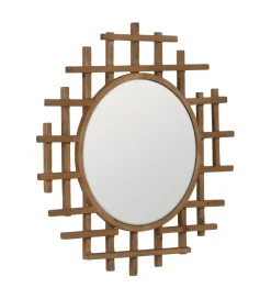 Lustro wiszące TIKITAK 64 cm drewno jodła