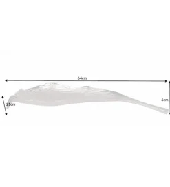 Misa HOJA 64 cm srebrna