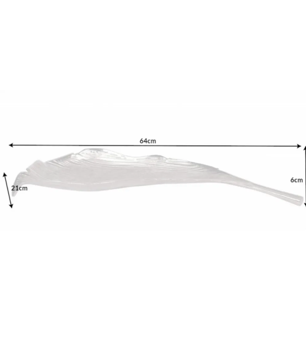 Misa HOJA 64 cm srebrna