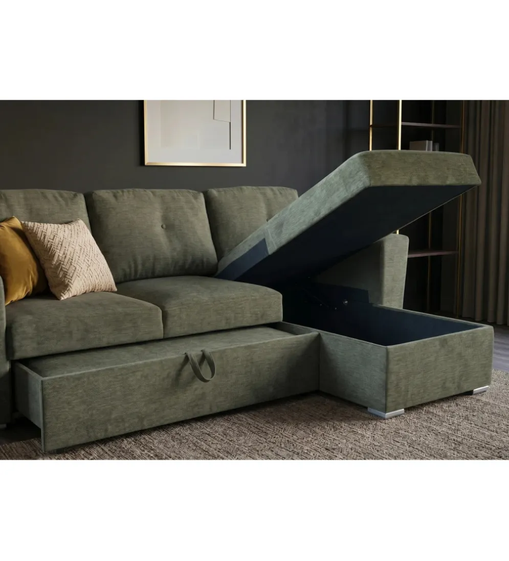 Narożnik APARTMENT 245 cm z funkcją spania zielony