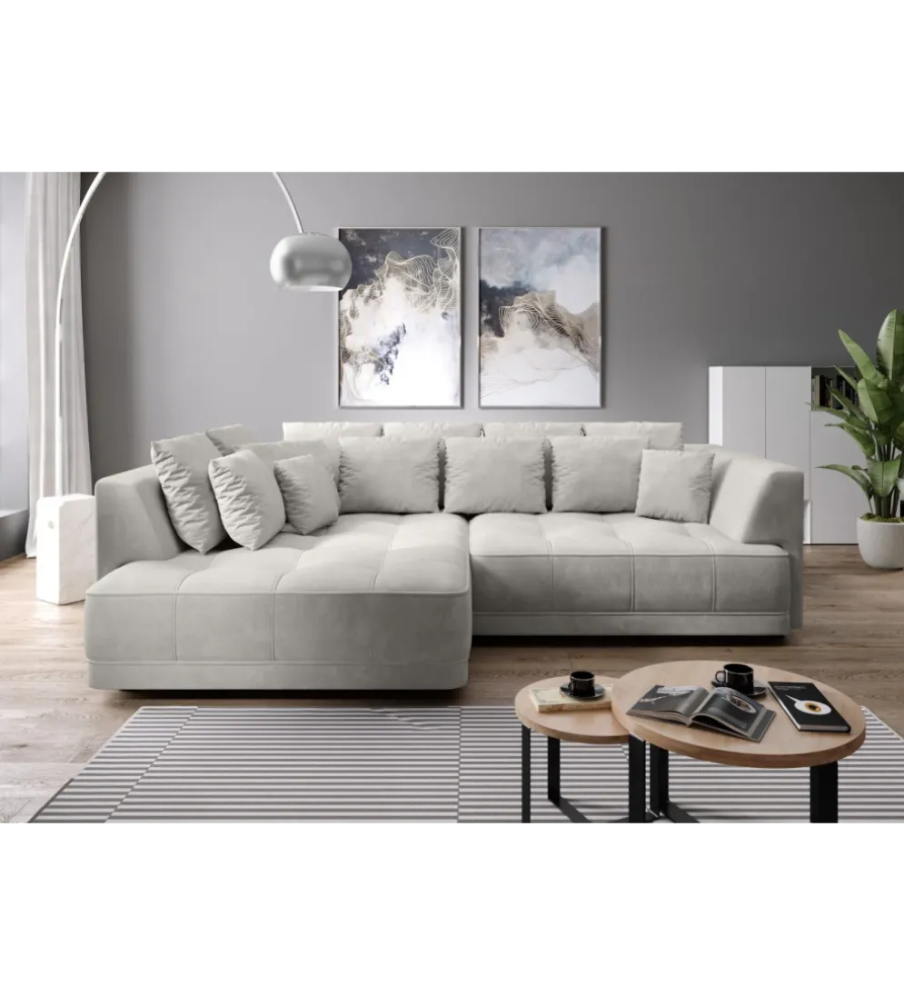 Narożnik z funkcją spania Big Sofa Tiga Box 286 cm z elektrycznie wysuwanym siedziskiem