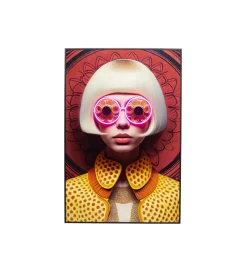 Obraz FANCY BLONDE LADY LED 75 x 55 cm